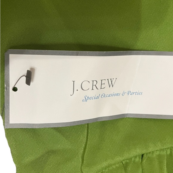 J. Crew Green Silk Midi Fit and Flare Sleeveless Low Back Dress - Picture 5 of 11